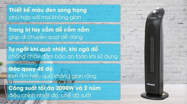 89GD1500 Sưởi điện Ceramic Sunhouse SHD7071