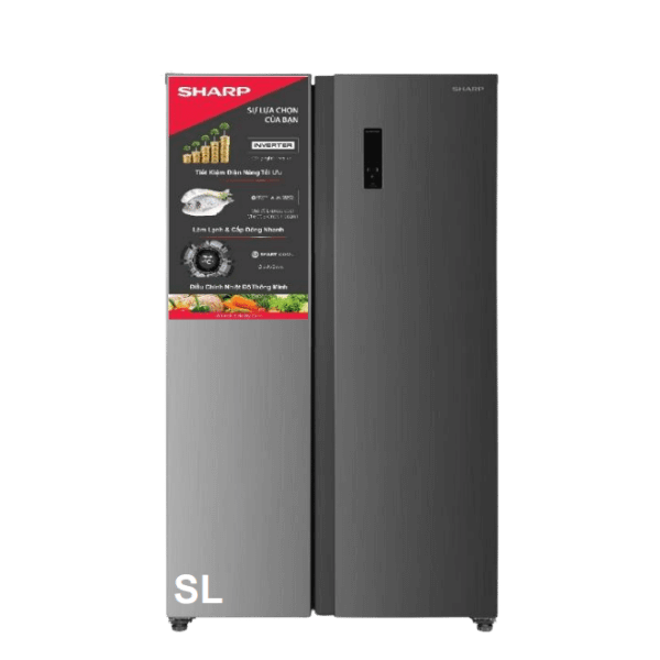 11,290k Tủ Lạnh Sharp Side By Side Inverter 442 Lít SJ-SBX440V-SL