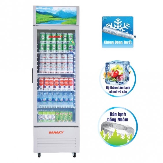 7,750k Tủ mát Sanaky 200 Lít 1 cửa VH-258KL