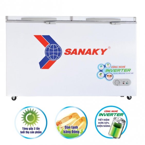 7,650k Tủ đông Sanaky VH4099W3 2 chế độ 280 lít