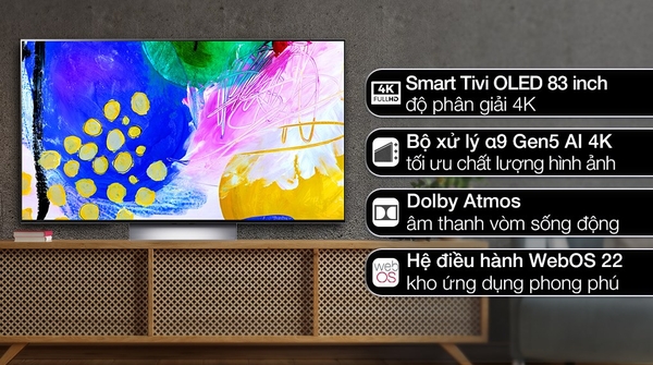 TVAG60200 Smart Tivi OLED LG 4K 83 inch 83C2PSA