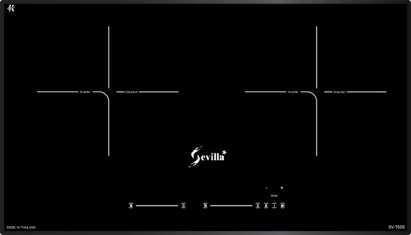 SỐC : Tặng hút mùi - Bếp từ âm 2 vùng nấu Sevilla SV-T60S- Made in Thailand