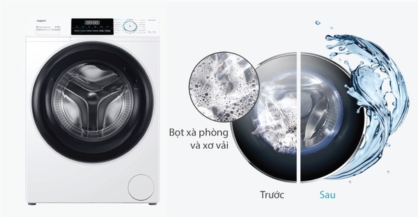 Gía giảm SỐC 5.390k Máy giặt Aqua 8kg inverter AQD-A802G.W