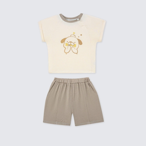 Bộ cộc tay La Pomme cún yêu dự tiệc - 6,9,12,18M be