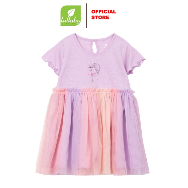 Lullaby Đầm voan NH197V - Tím - 1,2,3Y