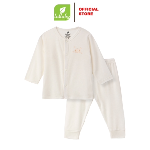 Lullaby Bộ cài giữa dài tay NH348N - Trắng - 1,3M