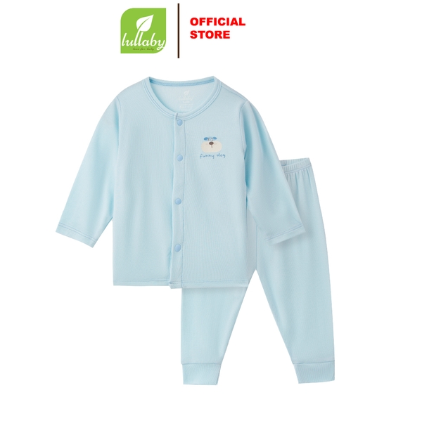 Lullaby Bộ cài giữa dài tay NH348N - Xanh blue - 1,3M