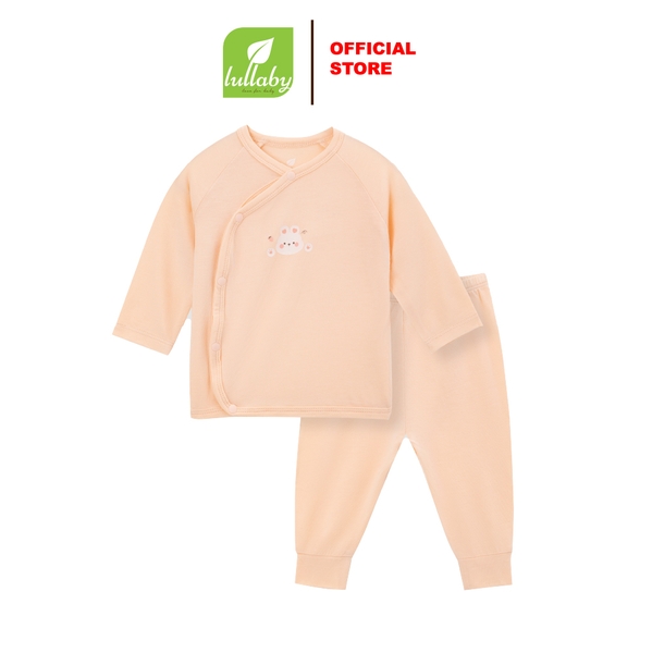 Lullaby Bộ cài lệch dài tay NH358N - Hồng cam - 1,3,6M