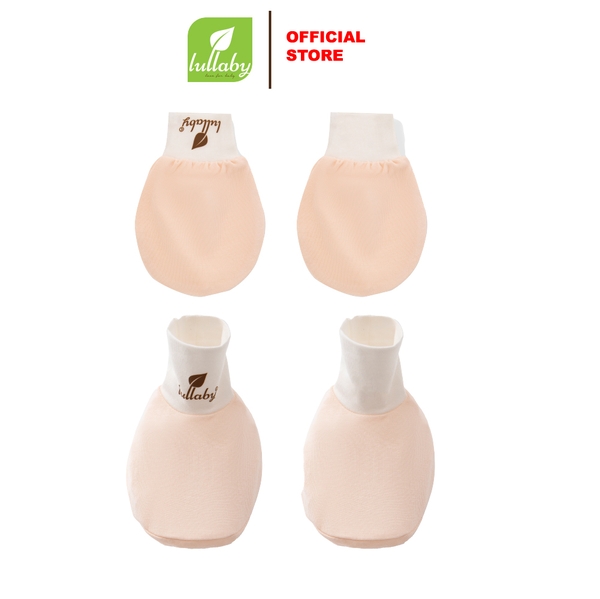 Lullaby Set bao tay + bao chân NH369N - Hồng cam