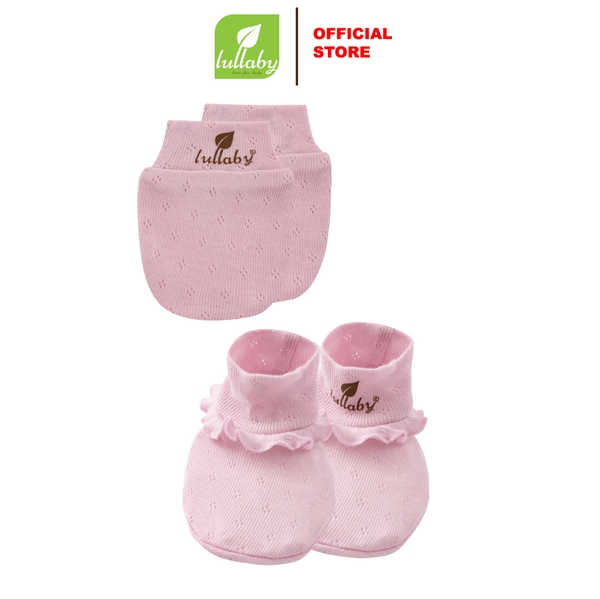 Lullaby Set bao tay + bao chân bé gái NH384N - Tím - 1M