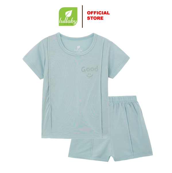 Lullaby Bộ BT cộc tay NH385N - Xanh blue - 9,12,18,24M, 3Y