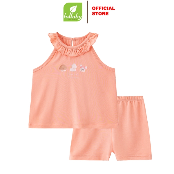 Lullaby Bộ bé gái sát nách NH412N - Hồng Nhạt - 9,12,18,24M,3Y