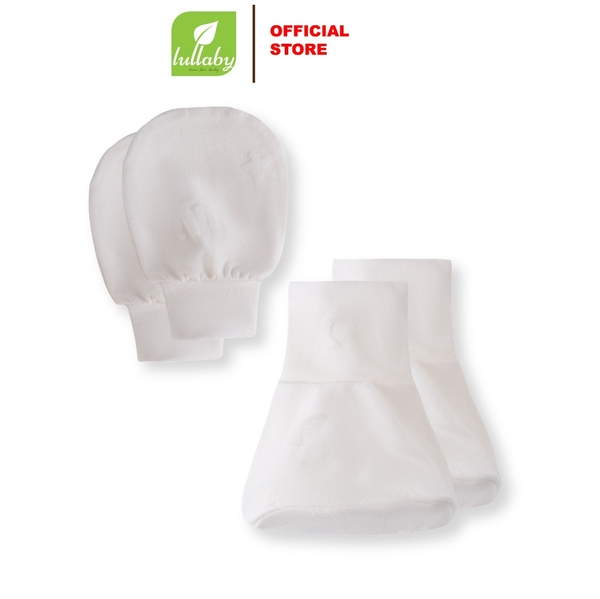 Lullaby Set bao tay + bao chân NH439N - Trắng