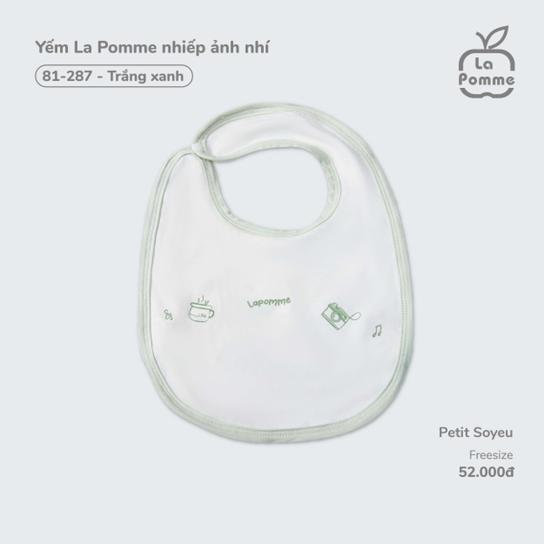 Yếm La Pomme nhiếp ảnh nhí - Trắng xanh
