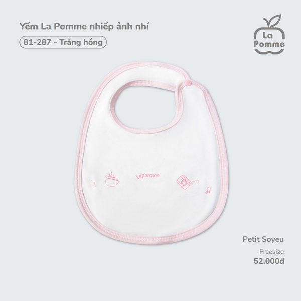 Yếm La Pomme nhiếp ảnh nhí - Trắng hồng