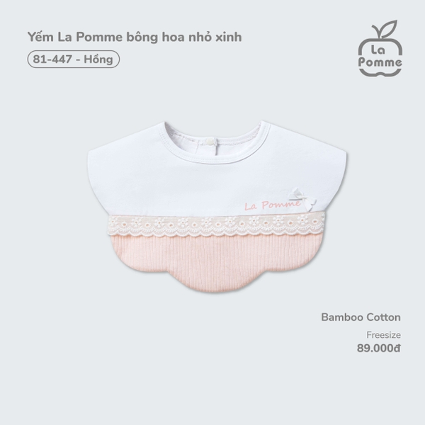Yếm La Pomme bông hoa nhỏ xinh - Hồng