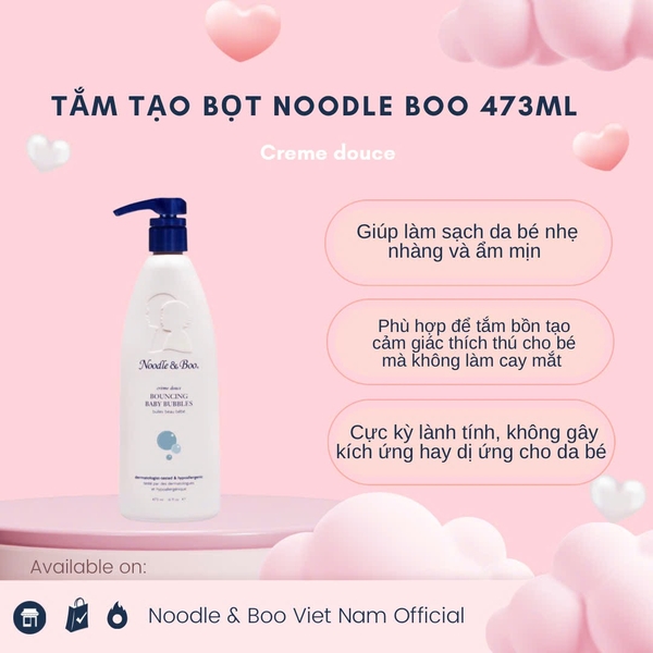 Sữa tắm tạo bọt Noodle Boo trên 6M