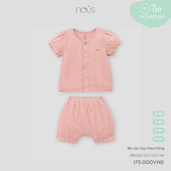 Nous Bộ cộc tay màu hồng 6,9M