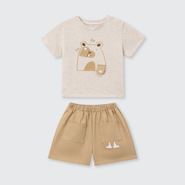 Bộ cộc tay La Pomme Bạn nhỏ đáng yêu - 6,9,12,18M,3Y Be