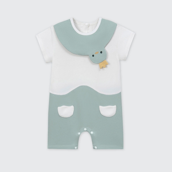 Body cộc tay La Pomme Gà bông tinh nghịch - 6,9,12,18M Xanh