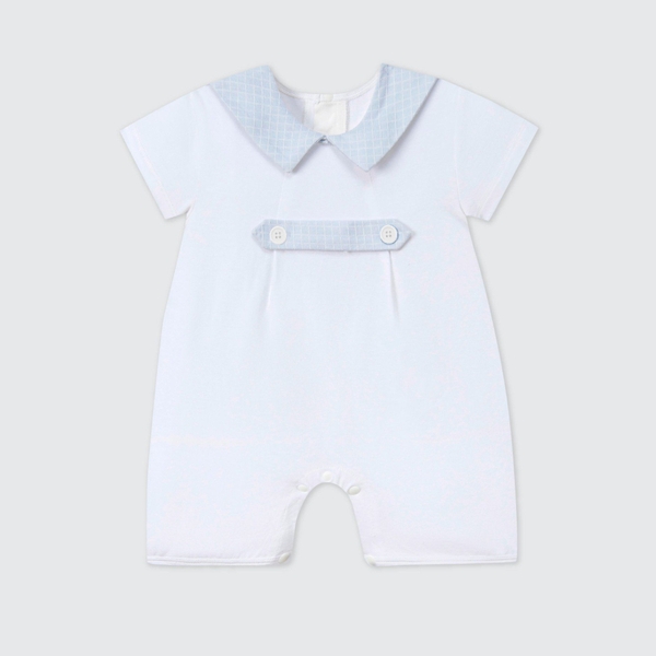 Body cộc tay La Pomme cổ cách điệu baby joy - 3,6,9M  Xanh