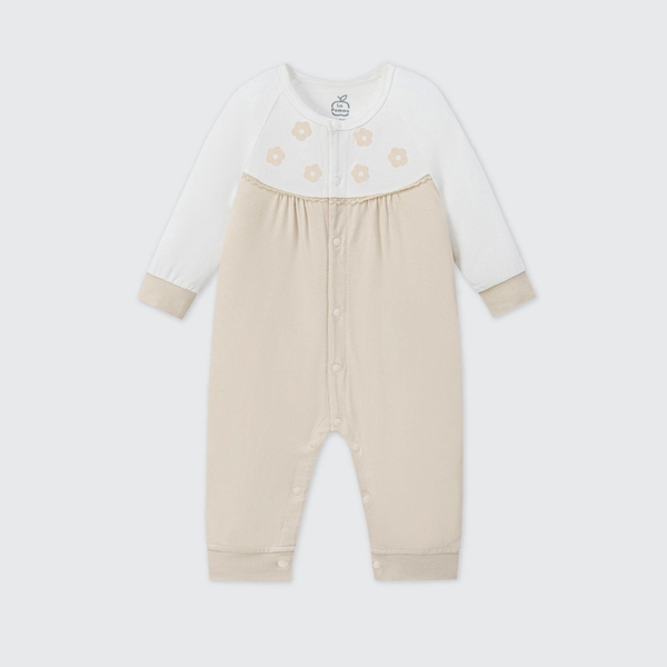 Body dài tay La Pomme phối màu họa tiết nhí - 0,3,6,9M Be