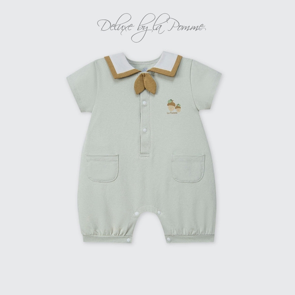 Body cộc tay La Pomme cổ cách điệu thế giới hạt dẻ - 3,6,9M Xanh