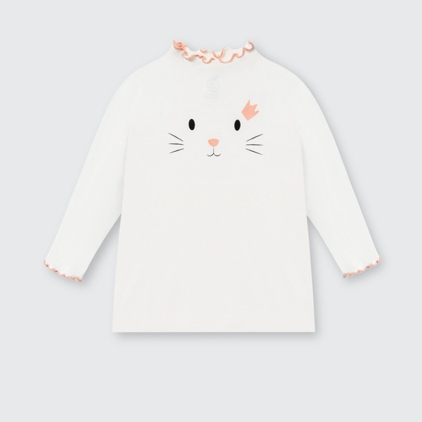 Áo giữ nhiệt La Pomme thỏ con nhí nhảnh - 6,9,12,18M,3Y,4Y,5Y Trắng