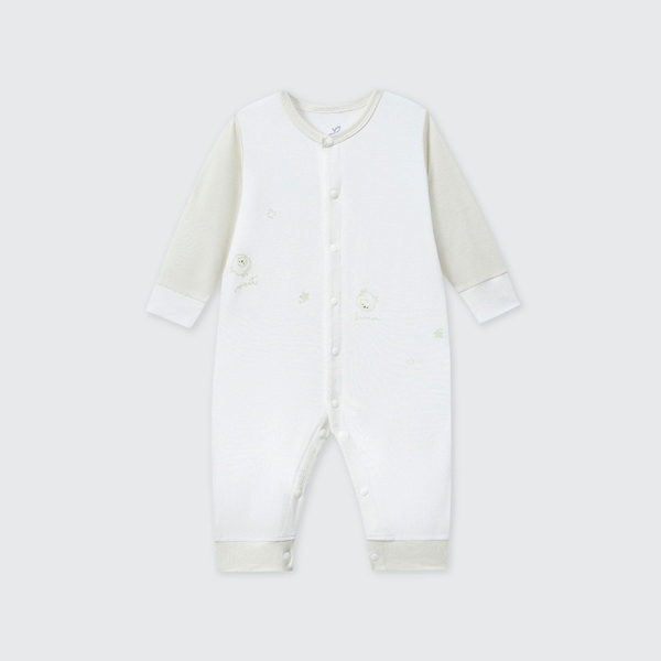 Body dài tay La Pomme họa tiết nhí cách điệu - Newborn,0,3M Be