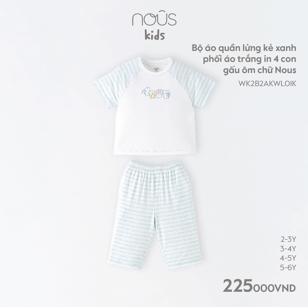 Bộ cộc tay quần lửng Nous