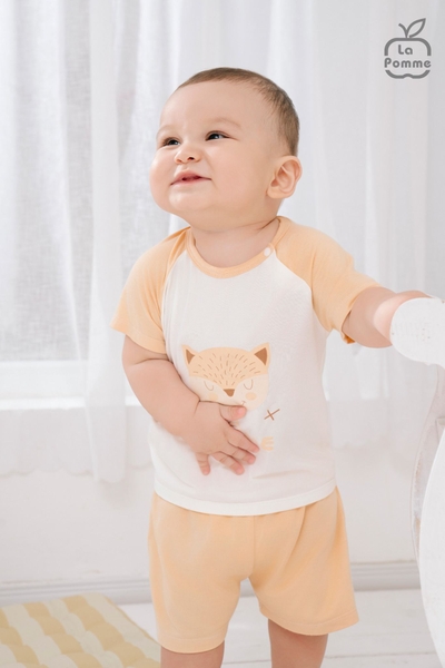 Bộ cộc tay La Pomme raglan người bạn ngộ nghĩnh - 9,12,18M,3Y Be
