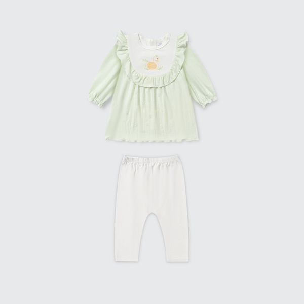 Bộ dài tay La Pomme dreamy style - 6,9,12,18M Xanh