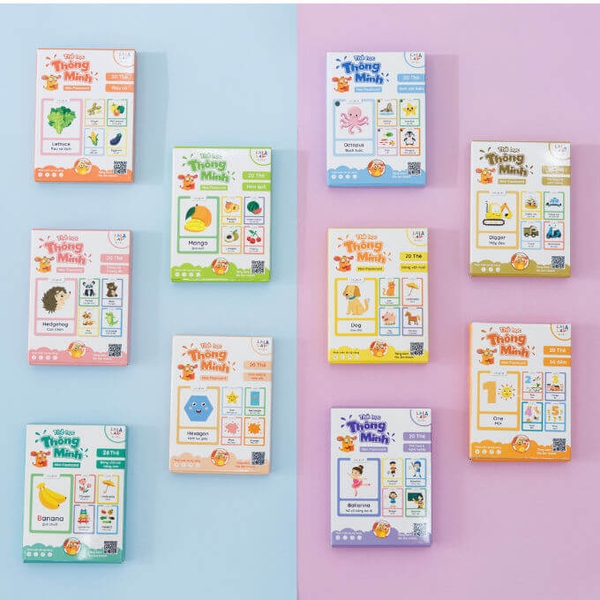 Bộ thẻ học mini thông minh 10 chủ đề Lalalababy