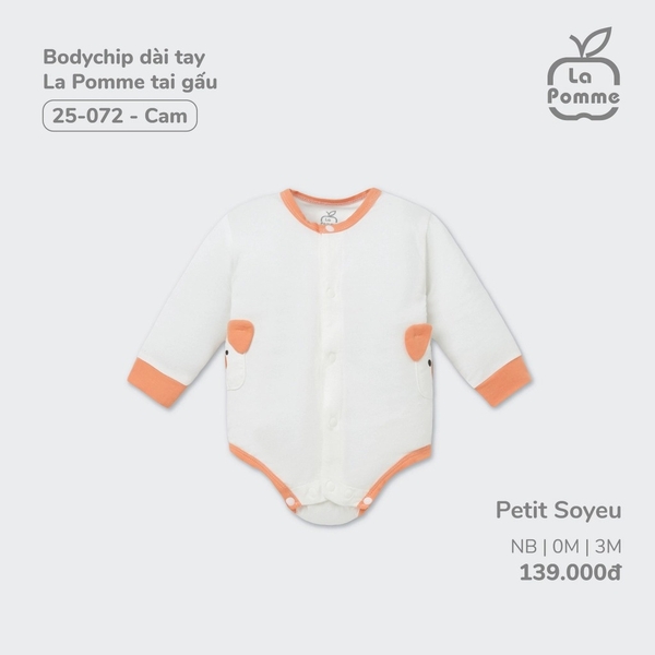 Body chip dài tay La Pomme tai gấu 3M Cam