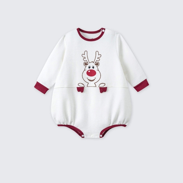 Body dài tay La Pomme mềm mại - 3,6,9,12,18M Trắng