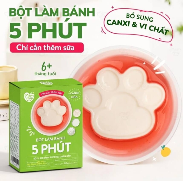 Bột làm bánh pudding chân gấu Măm my 6M+