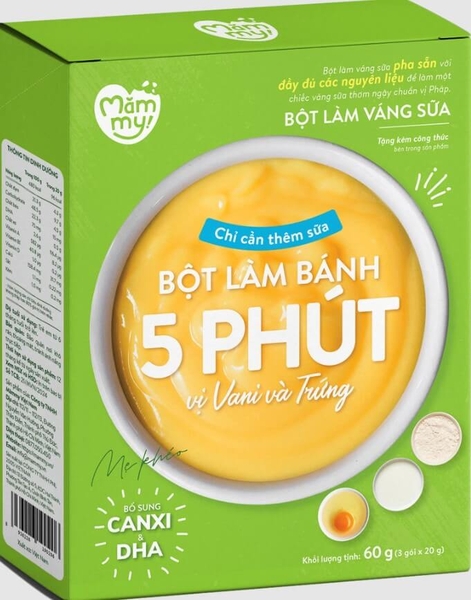 Bột làm váng sữa Mămmy vị vani trứng (3 gói x 20g)