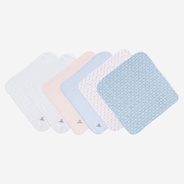 Bu Baby AMU104806.FREE38 | Khăn sữa Muslin pack 6 | Free size - Mix màu Iconic 01
