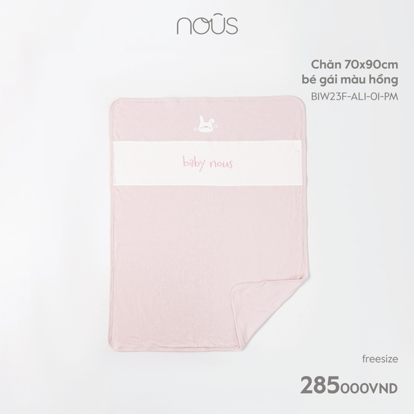 Chăn Nous70x90cm bé gái màu hồng