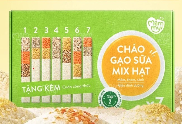 Cháo gạo sữa hạt mix step 2 6M+ Măm my (50g x 7 gói)