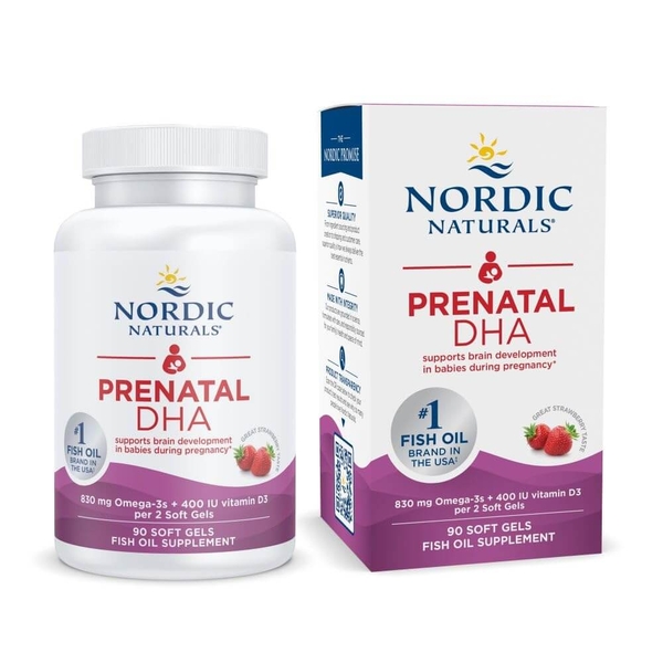 DHA bầu và sau sinh Nordic Prenatal 90 viên vị dâu
