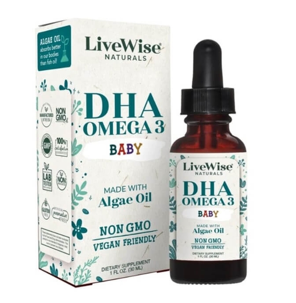 Dha Omega3 LiveWise thuần chay vị cam cho trẻ từ 0 -2 tuổi