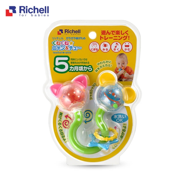 Gặm nướu xúc xắc Richell (Mèo và chuột)