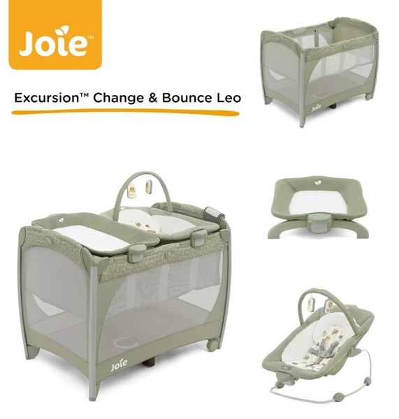 Giường cũi trẻ em Joie Excursion change & Bounce Leo