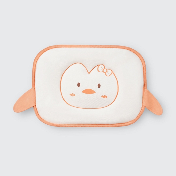 Gối sơ sinh La Pomme cánh cụt ngộ nghĩnh - Cam