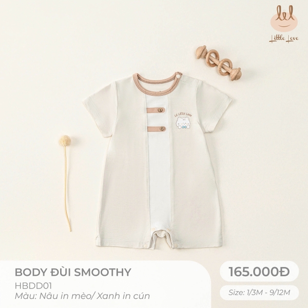 Little Love Body Đùi Smoothy Xanh In Cún (9-12M,6-9M,3-6M)