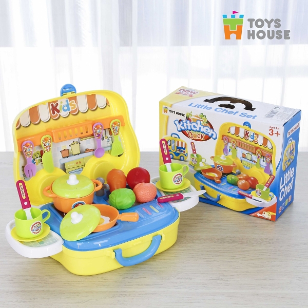 Hộp bếp nấu ăn hình ô tô Toys House 008-919 màu vàng
