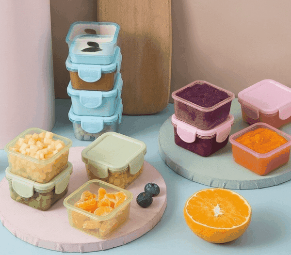 Hộp trữ đông có nắp cho bé màu ngẫu nhiên ( Set 4 hộp)