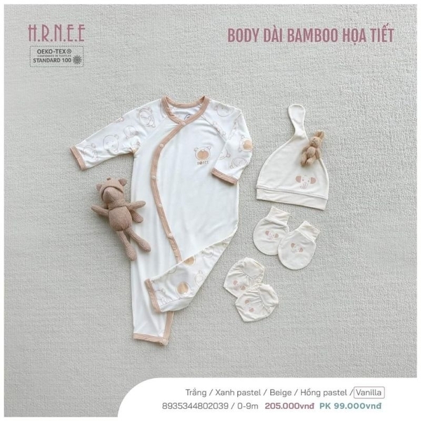 Hrnee Body Dài Bamboo Họa Vanilla 3,6M
