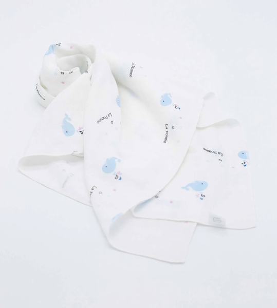 K002 Set 2 Khăn đa năng sợi tre lụa La Pomme (75x75) - Cá heo